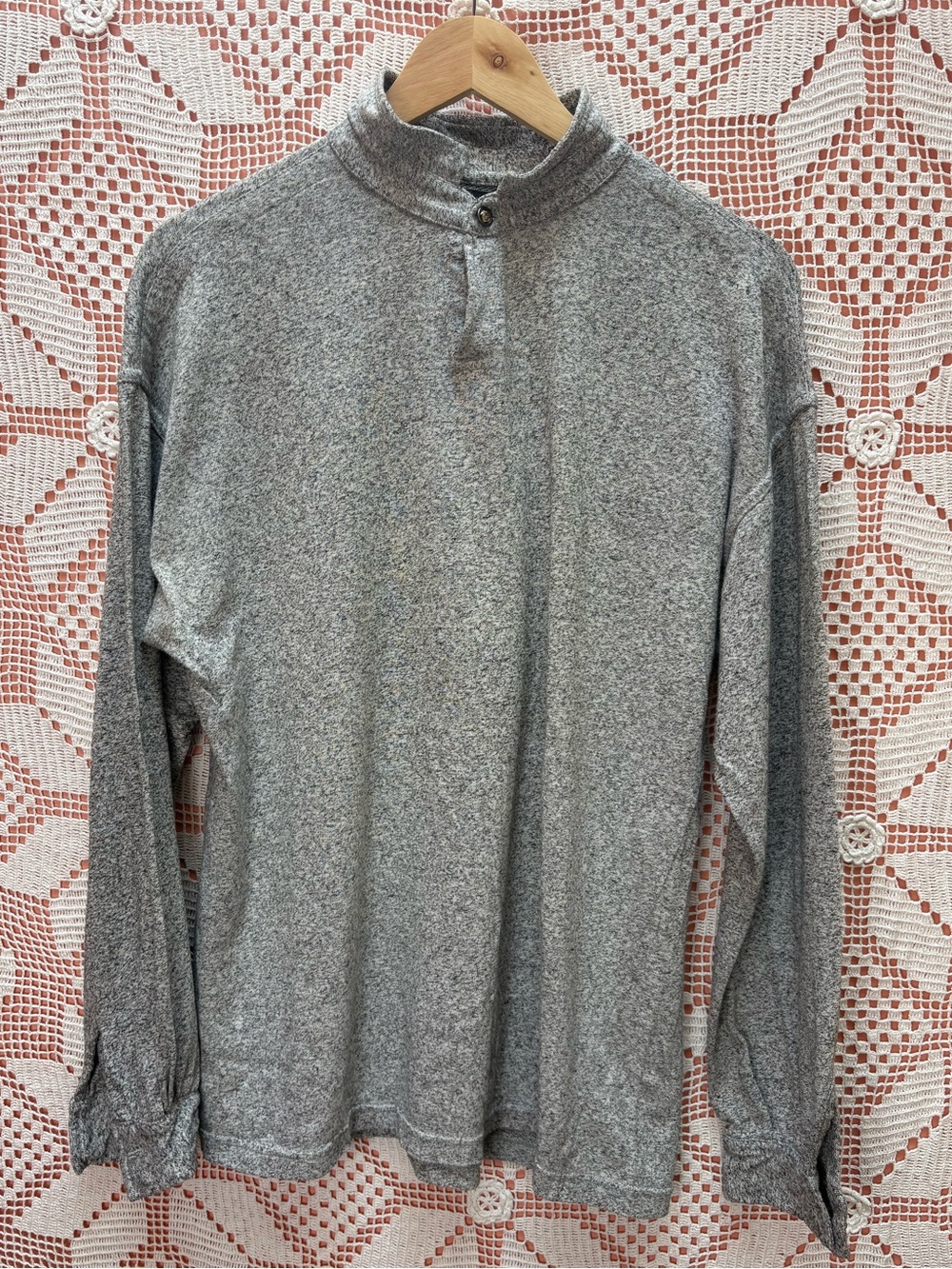 Vintage 90s Versace Jeans Couture Mock Neck Henley Shirt